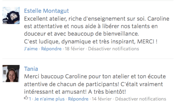 Avis atelier des talents